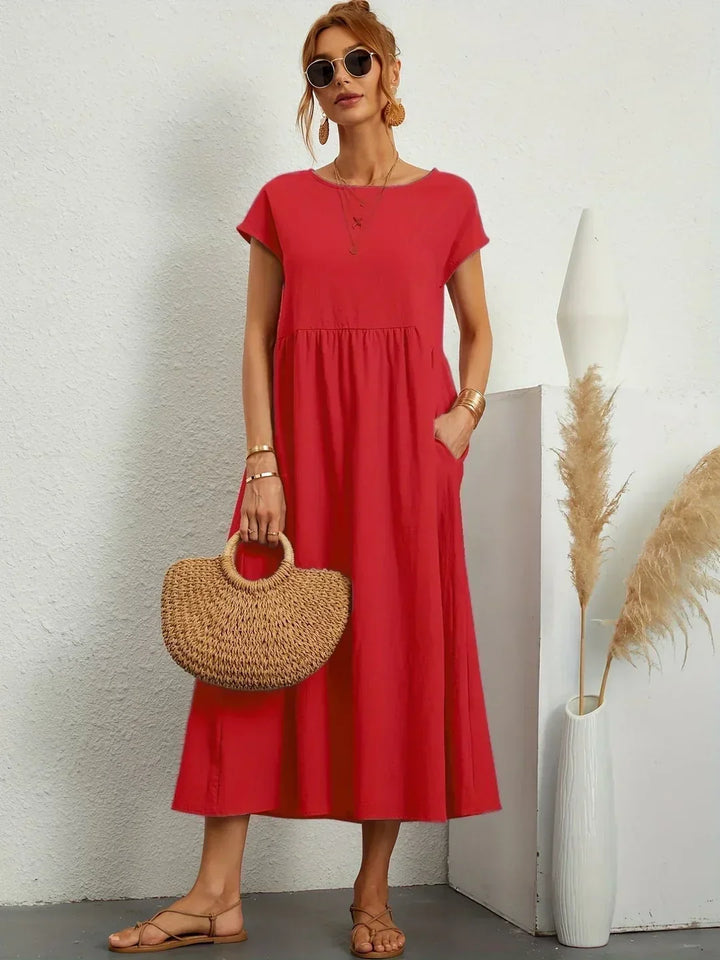 Gabrielle™ — Midi-Kleid fließende Eleganz ohne Zeit
