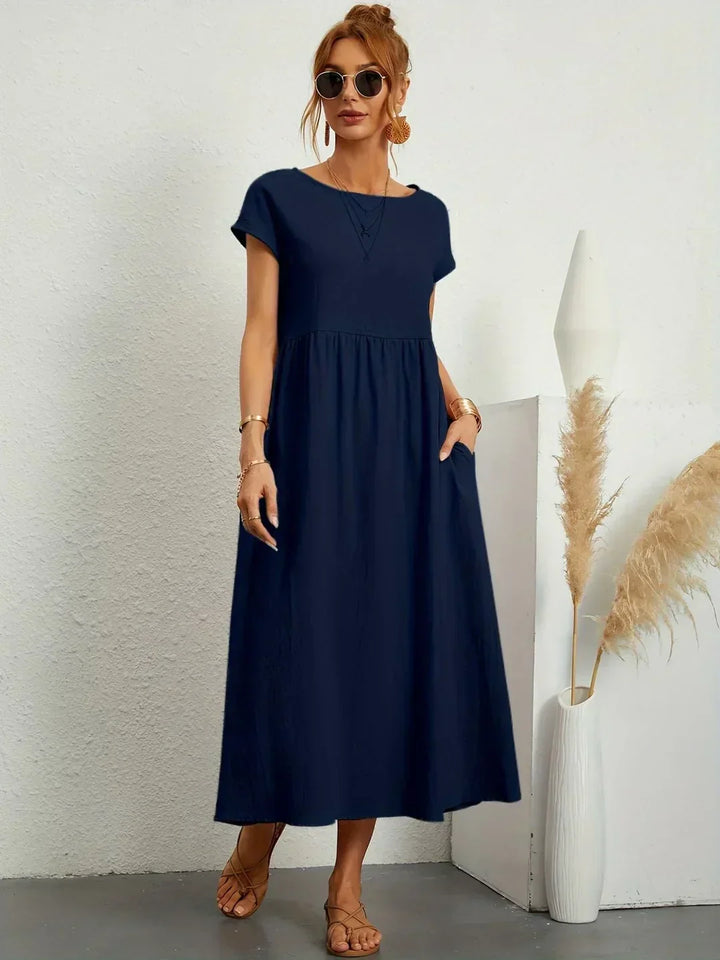 Gabrielle™ — Midi-Kleid fließende Eleganz ohne Zeit