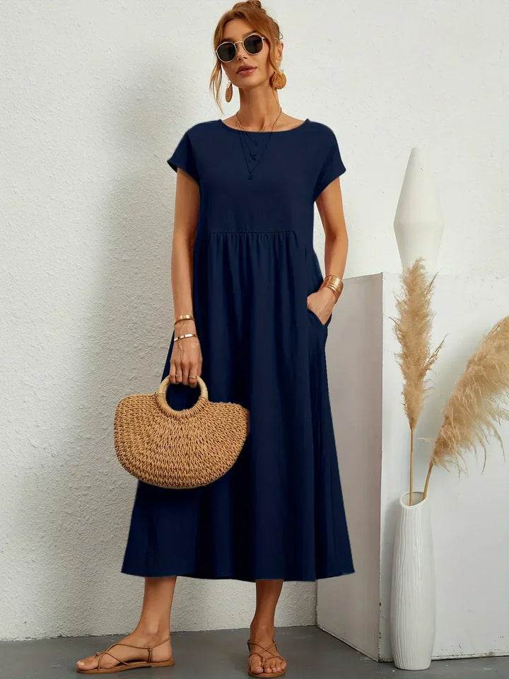 Gabrielle™ — Midi-Kleid fließende Eleganz ohne Zeit