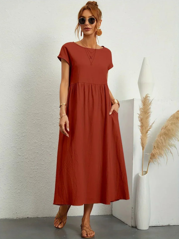 Gabrielle™ — Midi-Kleid fließende Eleganz ohne Zeit