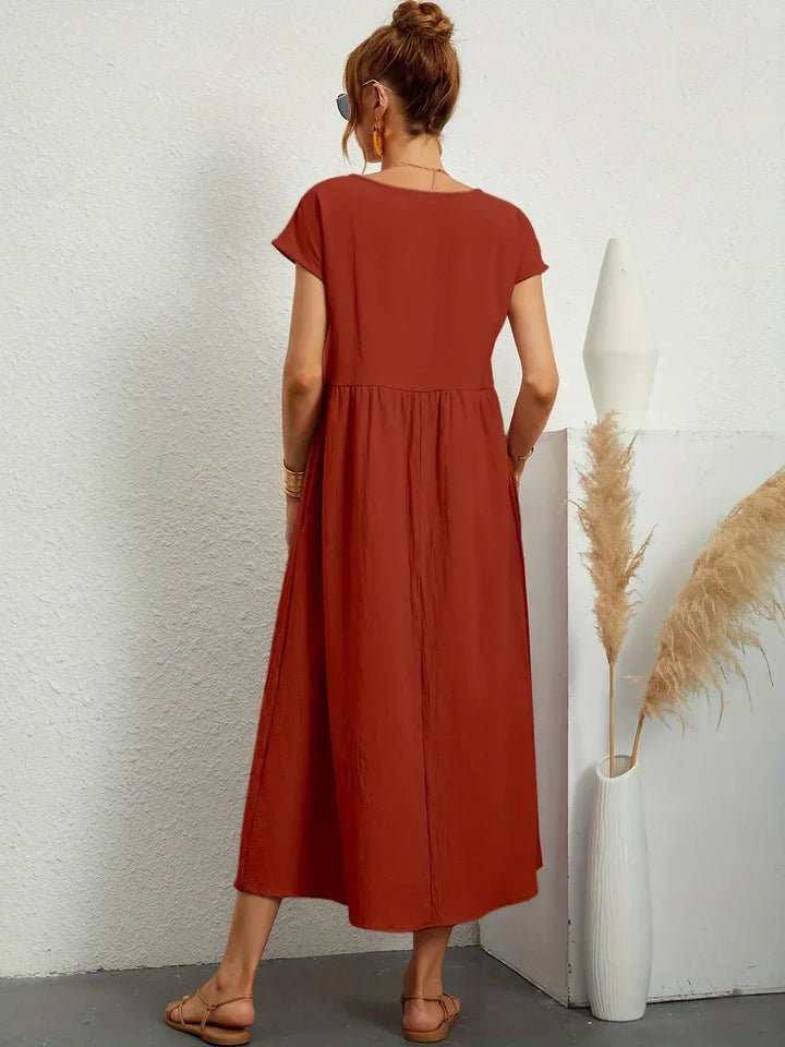 Gabrielle™ — Midi-Kleid fließende Eleganz ohne Zeit