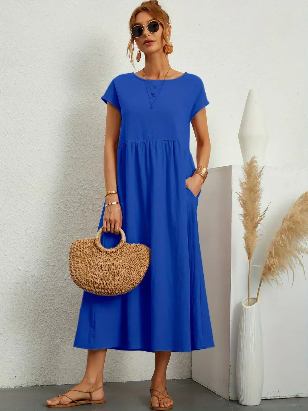 Gabrielle™ — Midi-Kleid fließende Eleganz ohne Zeit