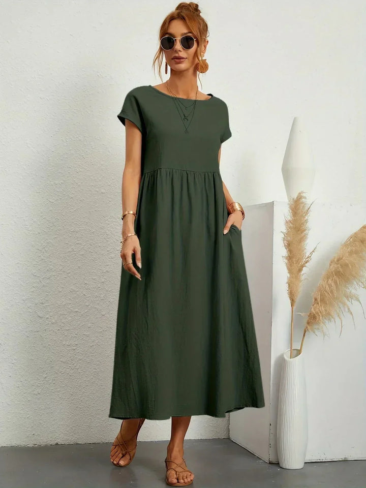 Gabrielle™ — Midi-Kleid fließende Eleganz ohne Zeit