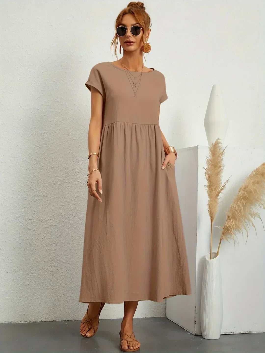 Gabrielle™ — Midi-Kleid fließende Eleganz ohne Zeit