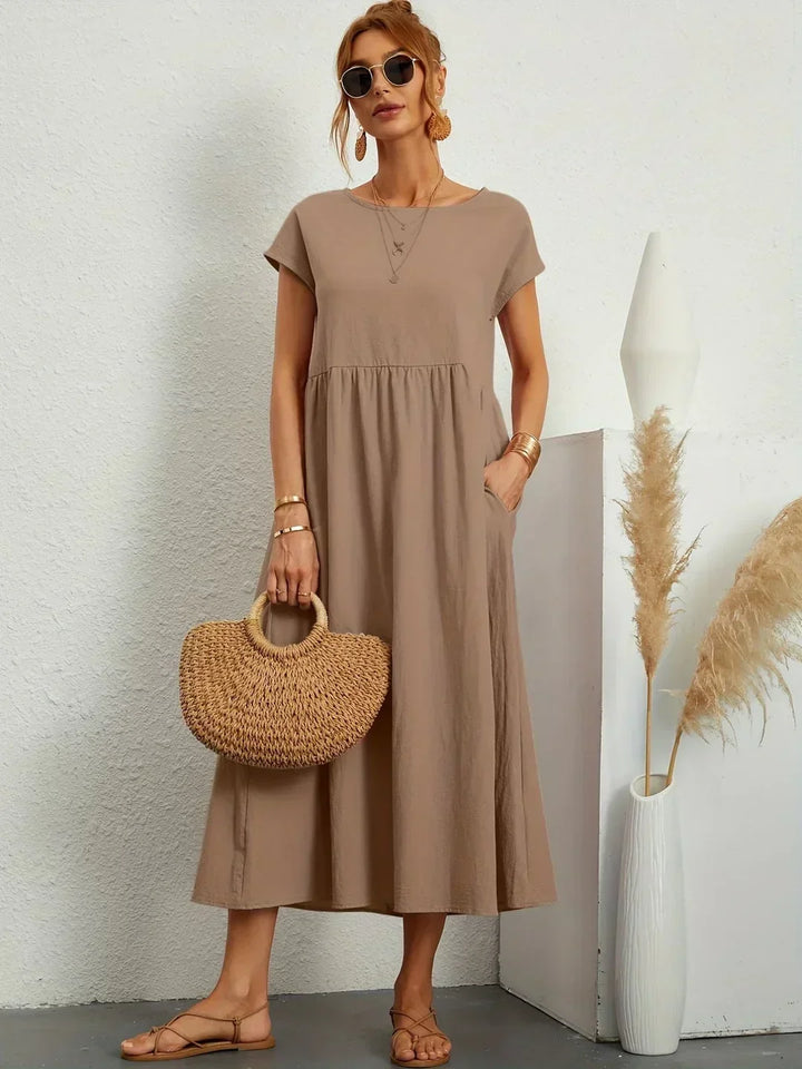 Gabrielle™ — Midi-Kleid fließende Eleganz ohne Zeit