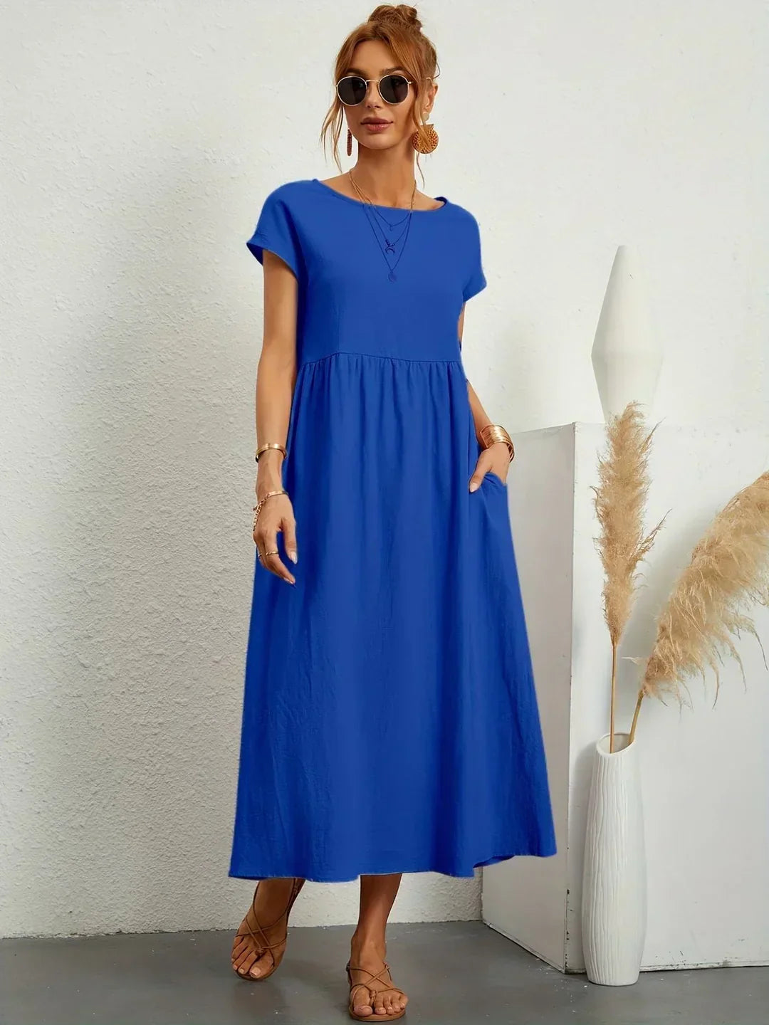 Gabrielle™ — Midi-Kleid fließende Eleganz ohne Zeit