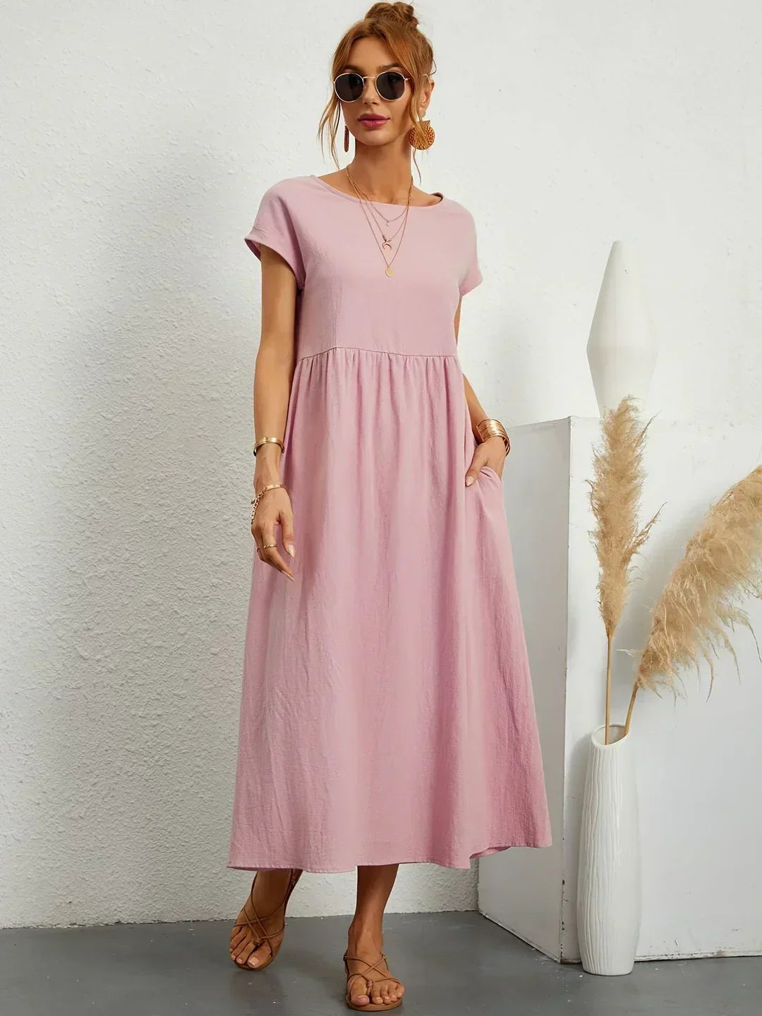 Gabrielle™ — Midi-Kleid fließende Eleganz ohne Zeit