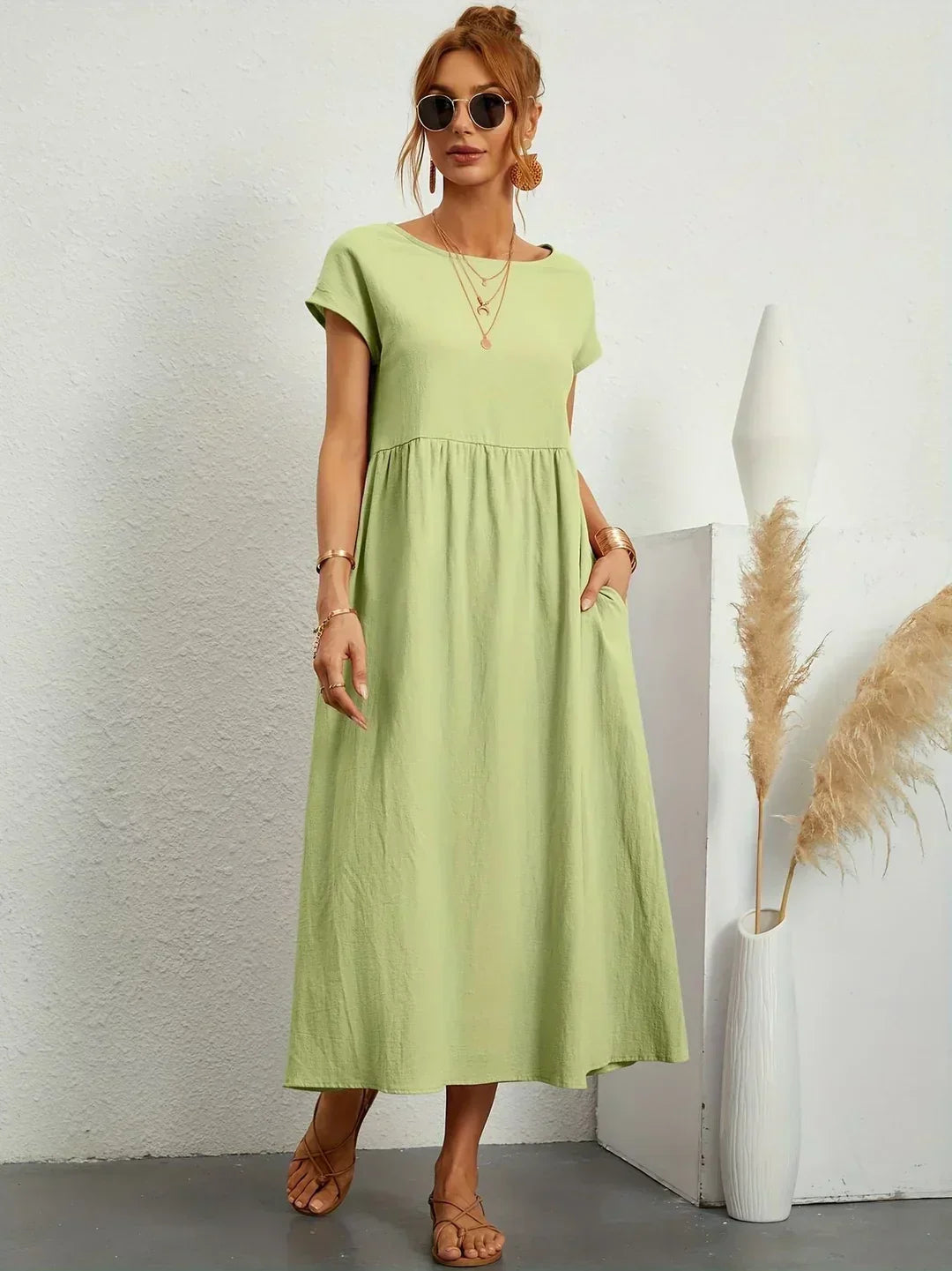 Gabrielle™ — Midi-Kleid fließende Eleganz ohne Zeit