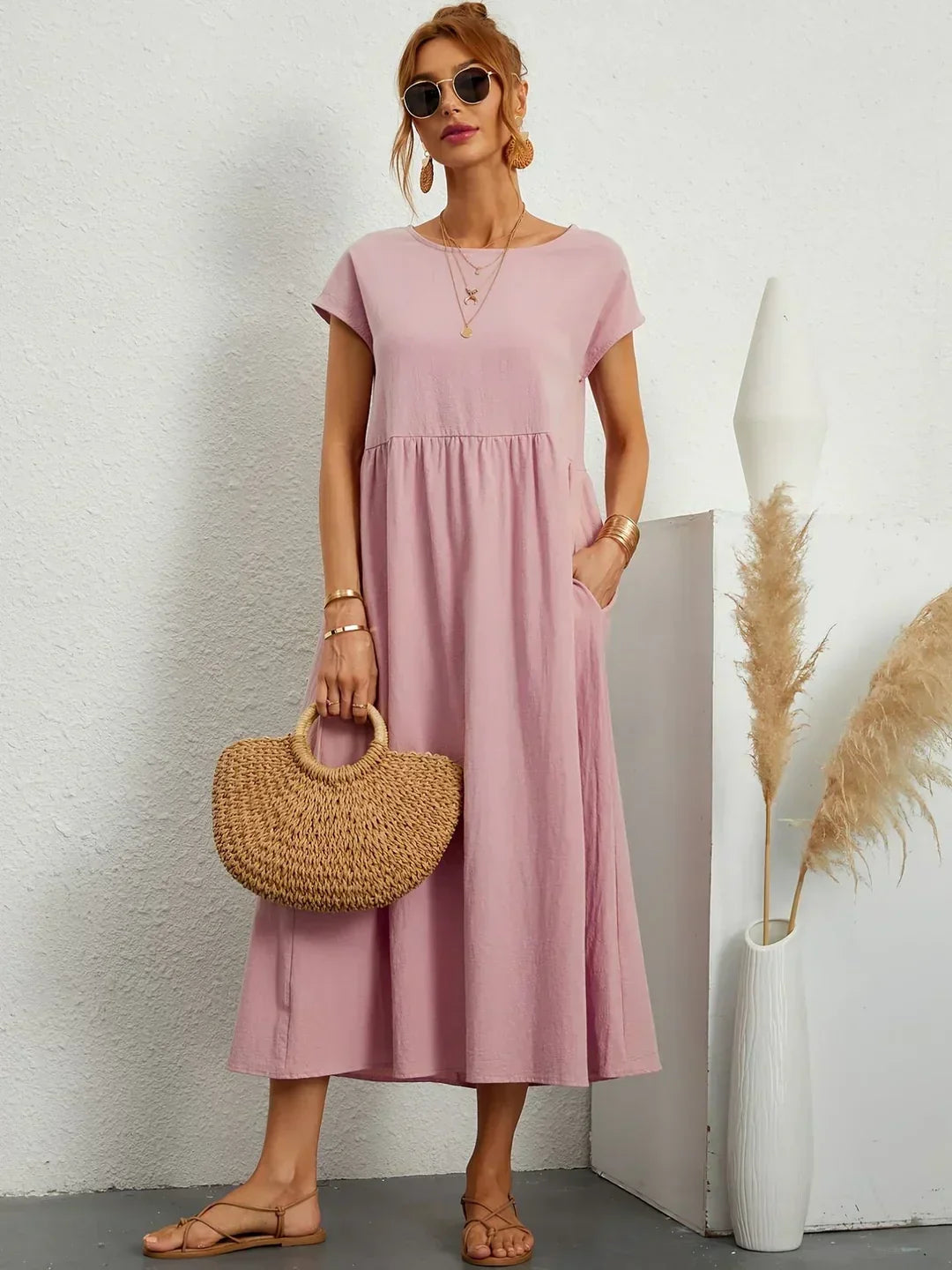 Gabrielle™ — Midi-Kleid fließende Eleganz ohne Zeit