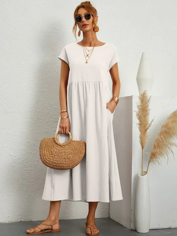 Gabrielle™ — Midi-Kleid fließende Eleganz ohne Zeit