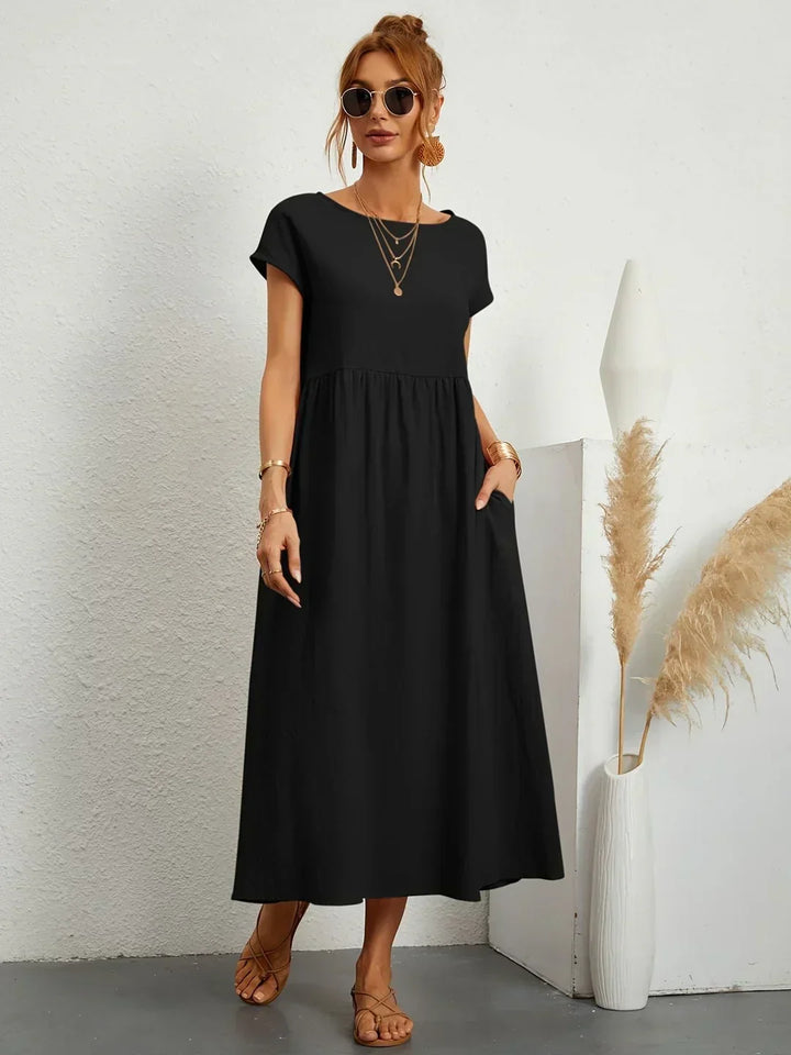 Gabrielle™ — Midi-Kleid fließende Eleganz ohne Zeit