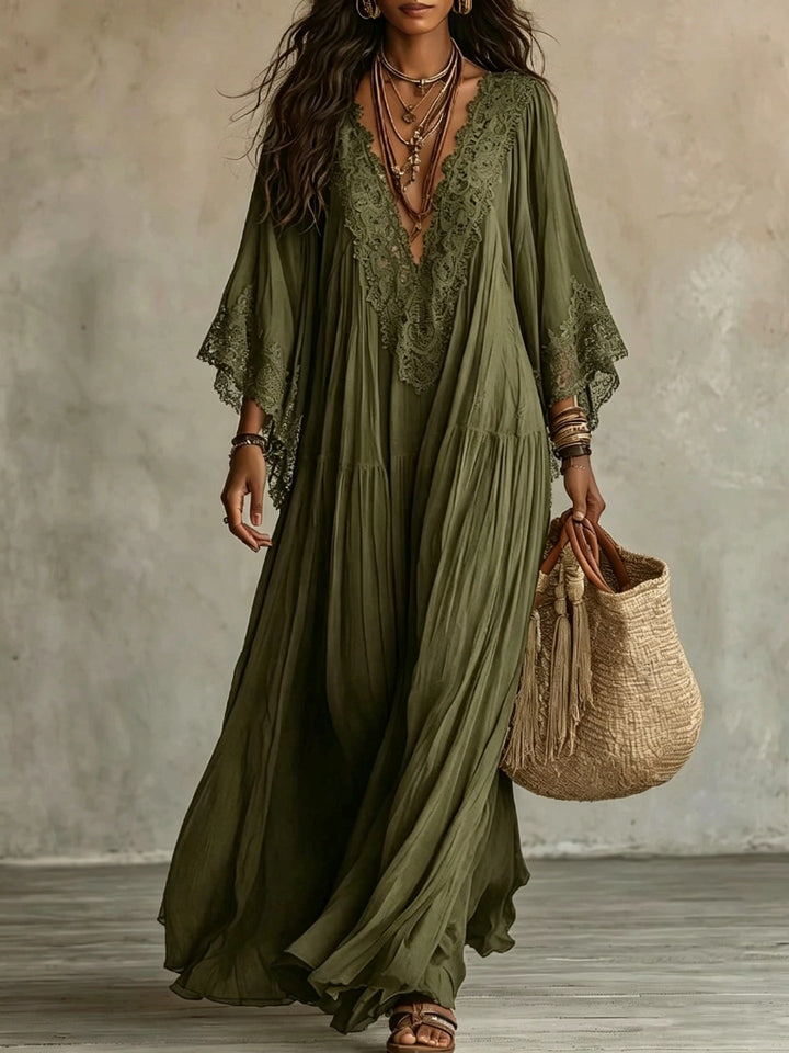 MAXIKLEID MIT SPITZE FÜR FRAUEN