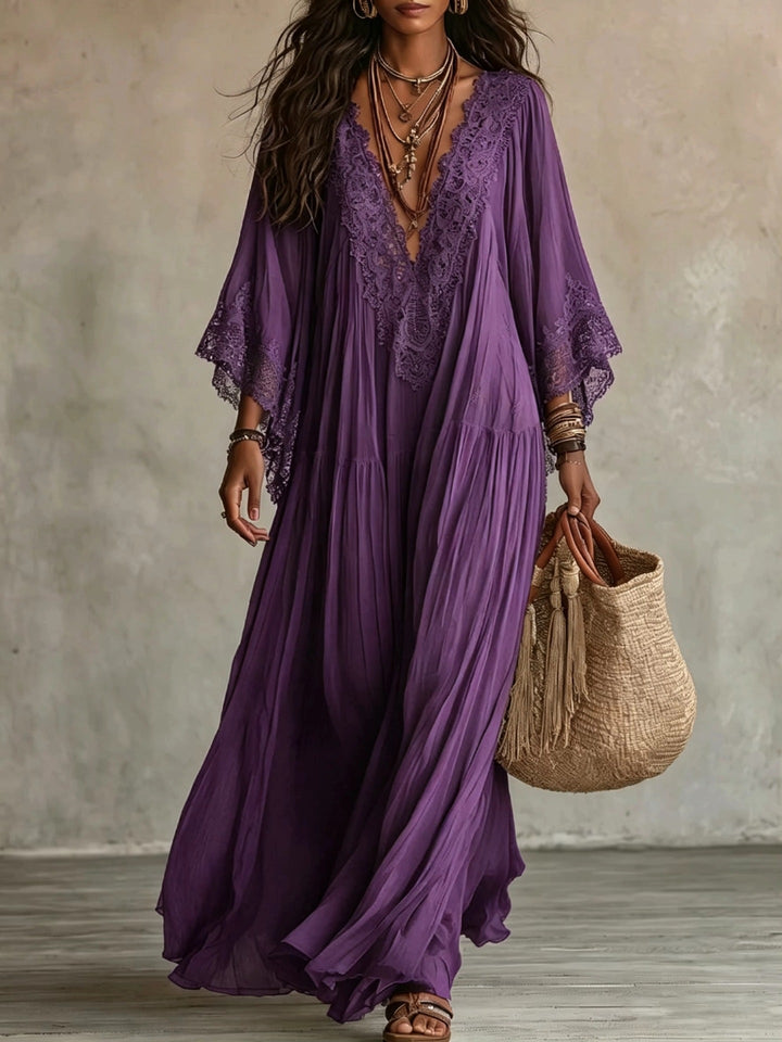MAXIKLEID MIT SPITZE FÜR FRAUEN