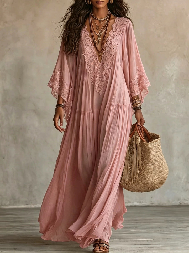 MAXIKLEID MIT SPITZE FÜR FRAUEN