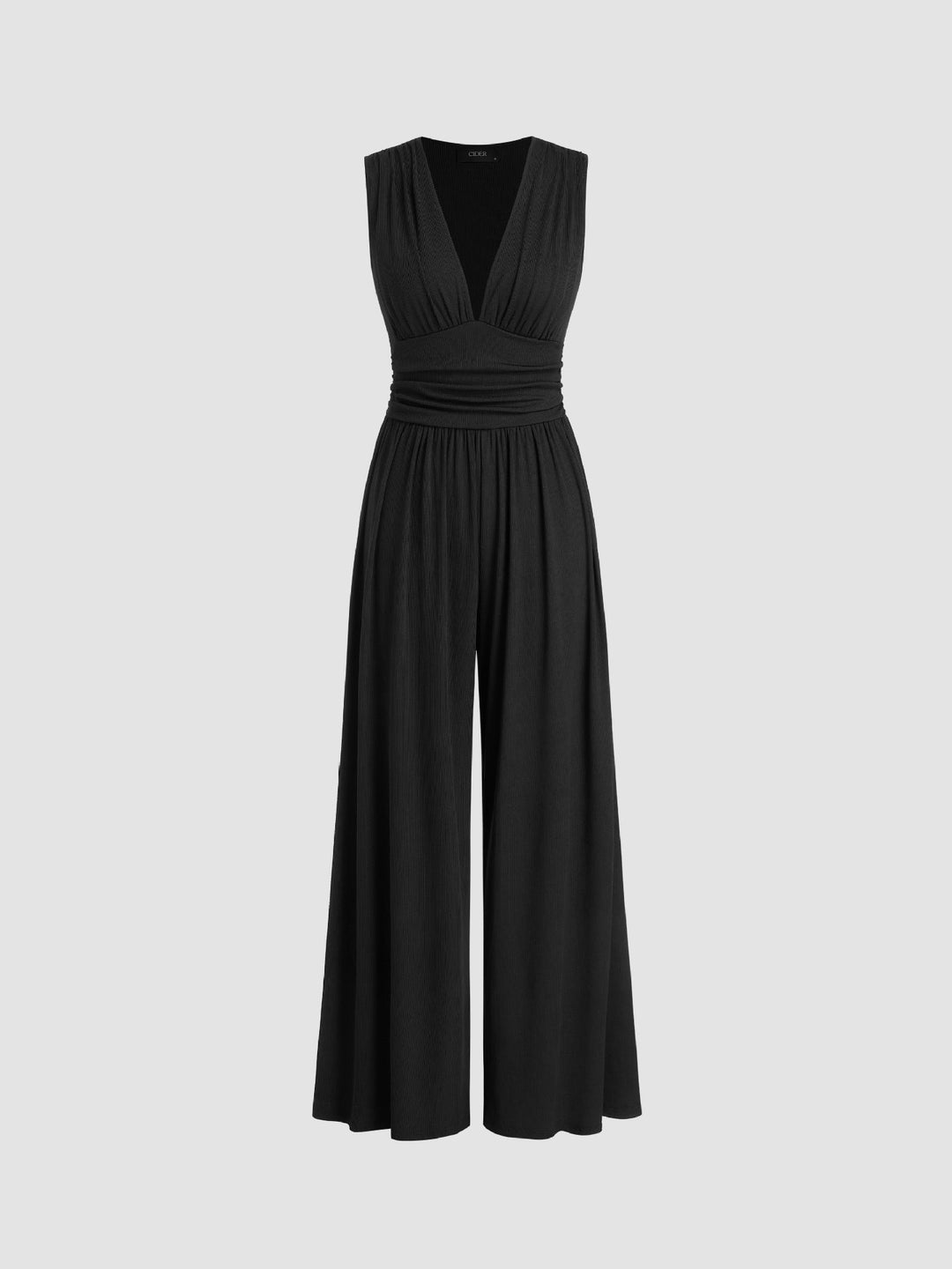 Charity – Eleganter ärmelloser Jumpsuit mit weitem Bein