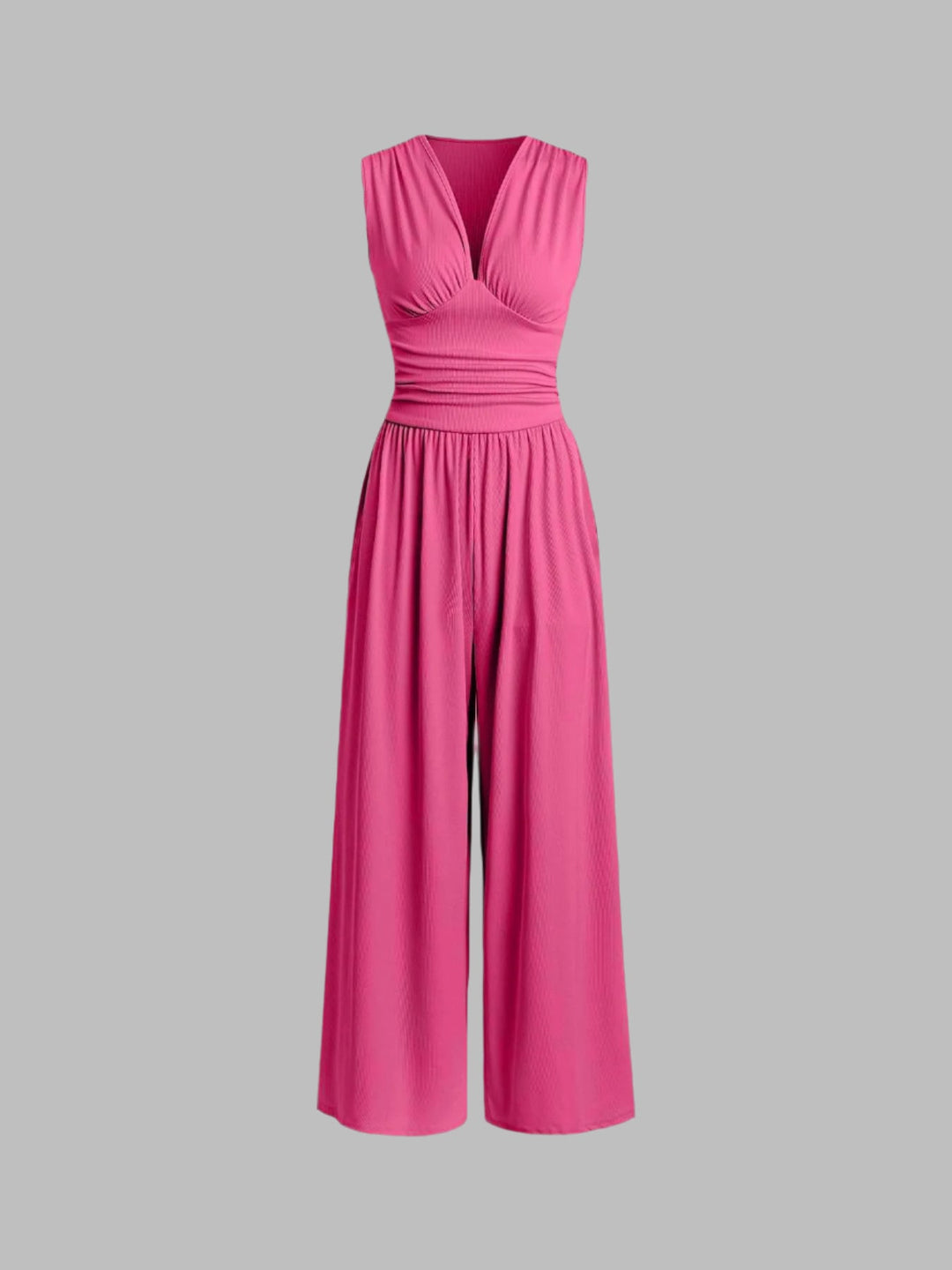 Charity – Eleganter ärmelloser Jumpsuit mit weitem Bein