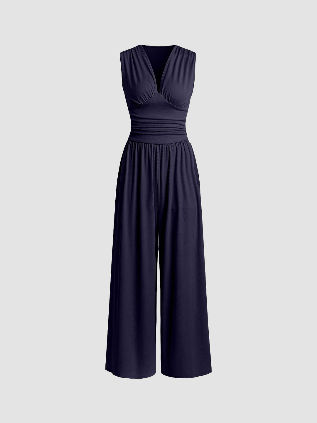 Charity – Eleganter ärmelloser Jumpsuit mit weitem Bein