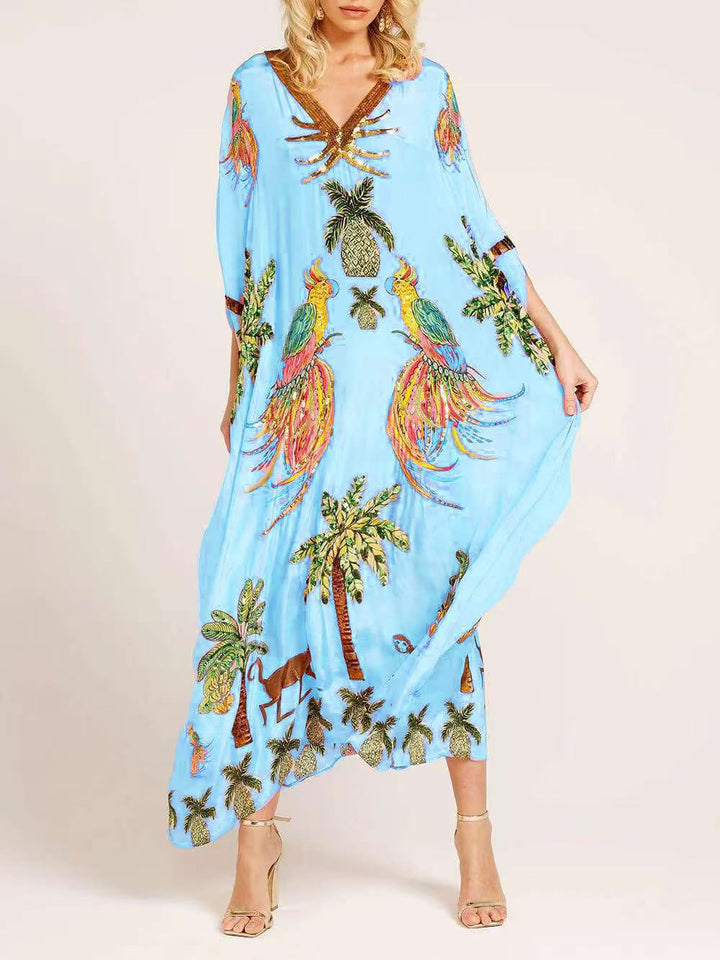 Robe mit schulterfreiem Schnitt