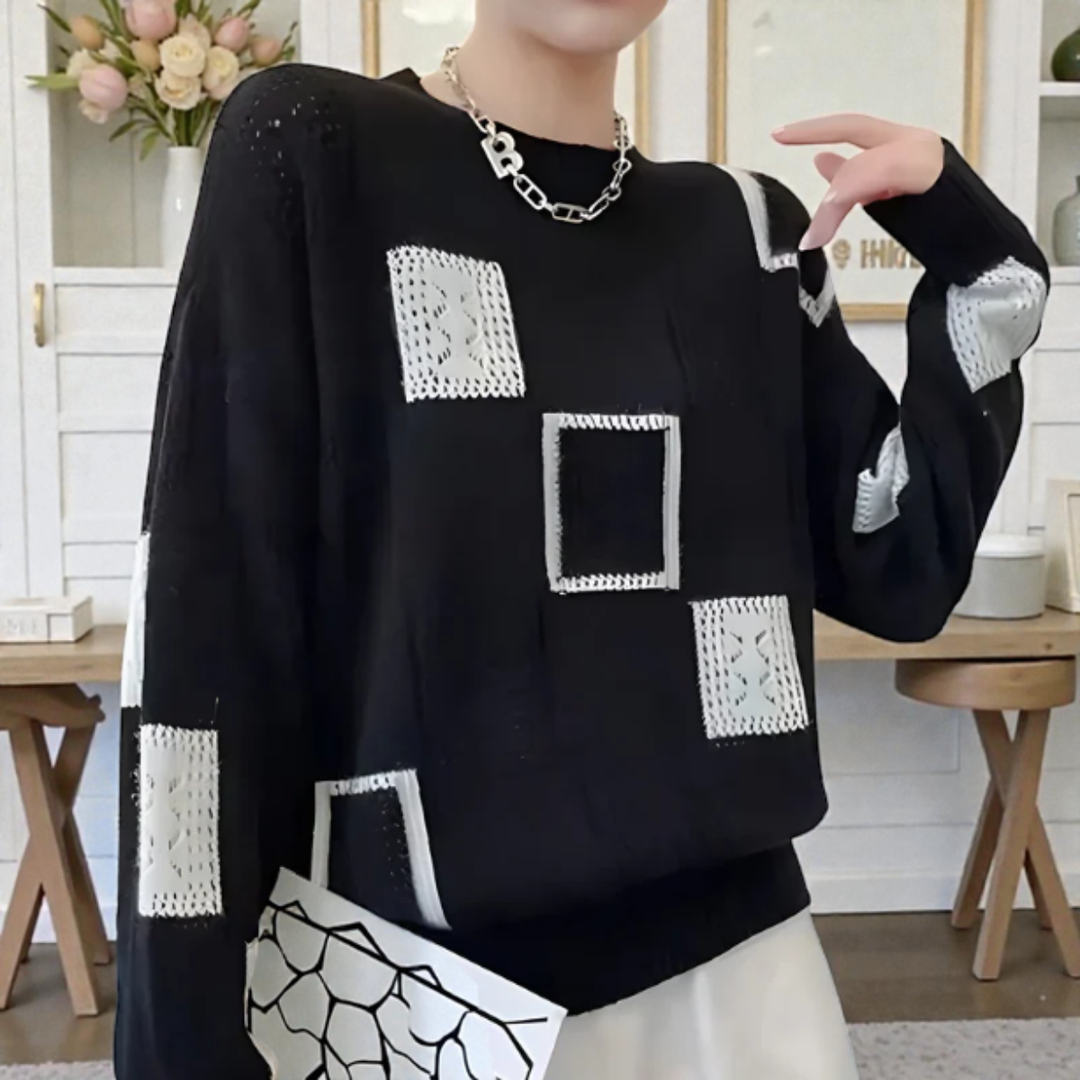 BLANDINE™ | Eleganter geometrischer Pullover