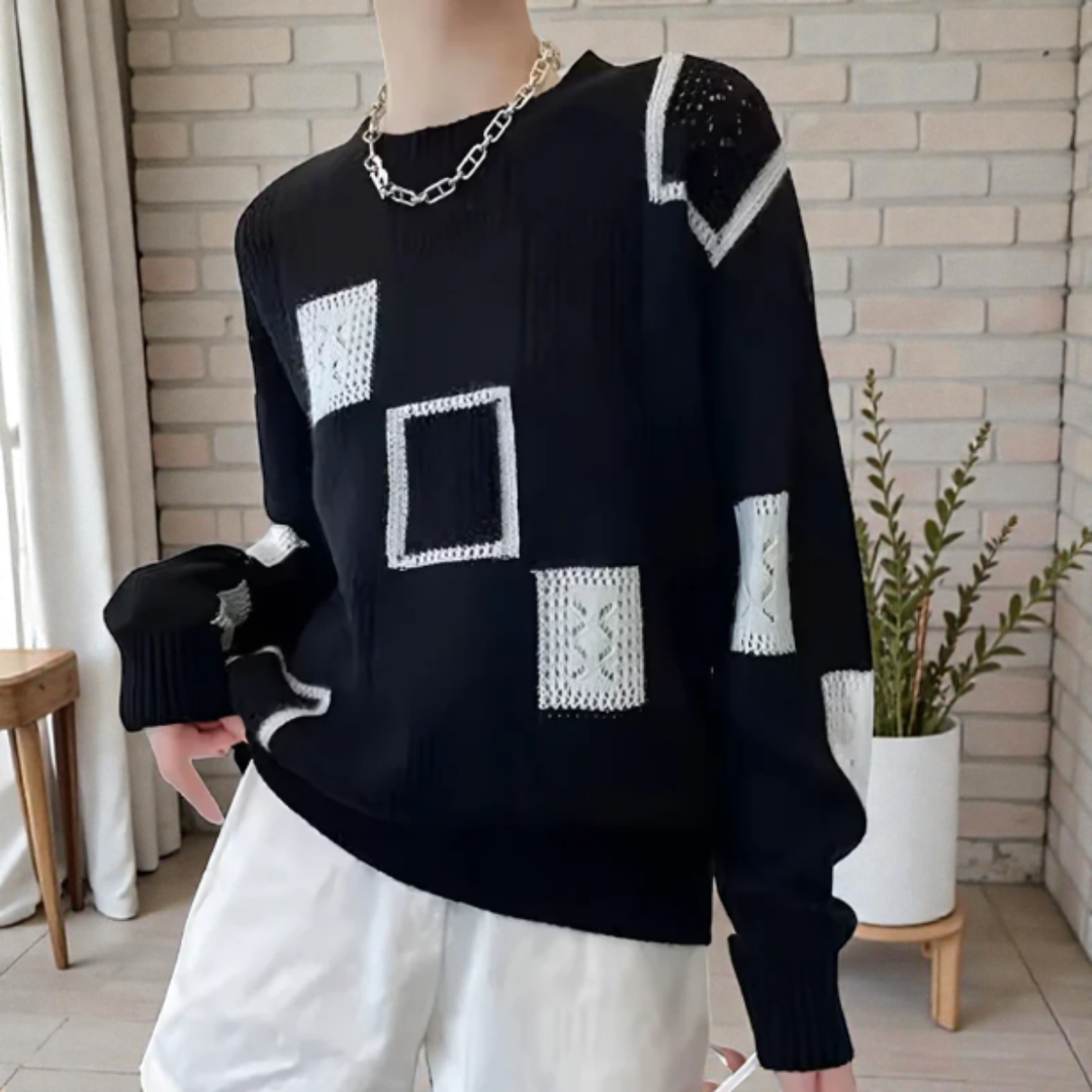 BLANDINE™ | Eleganter geometrischer Pullover