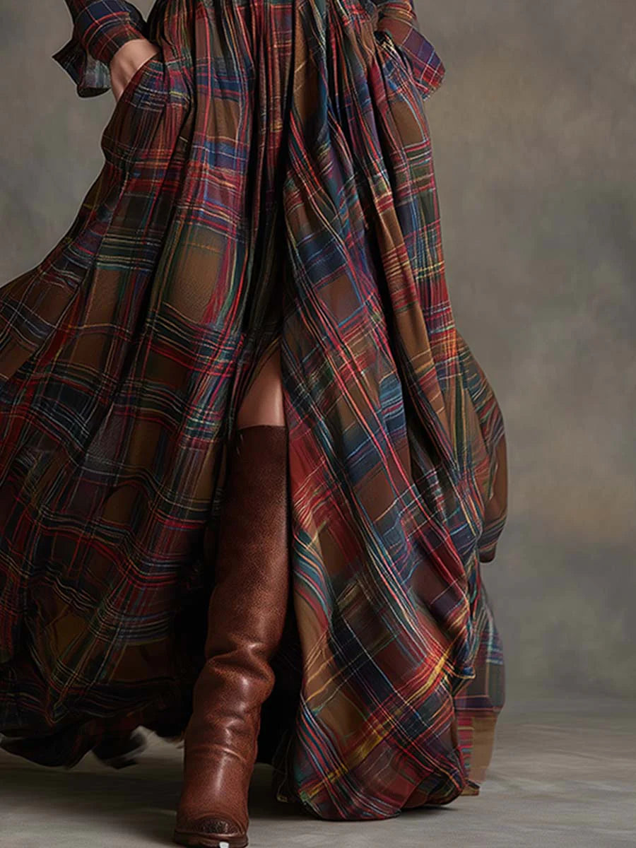 Béatrice | Lange Karottenkleid mit Gürtel