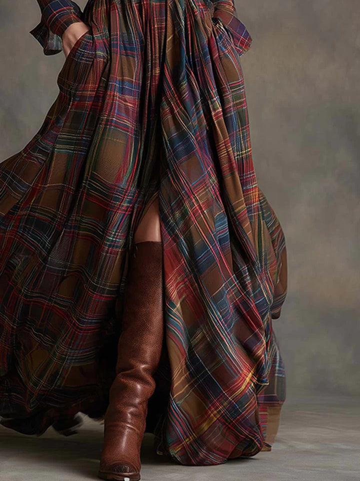 Béatrice | Lange Karottenkleid mit Gürtel