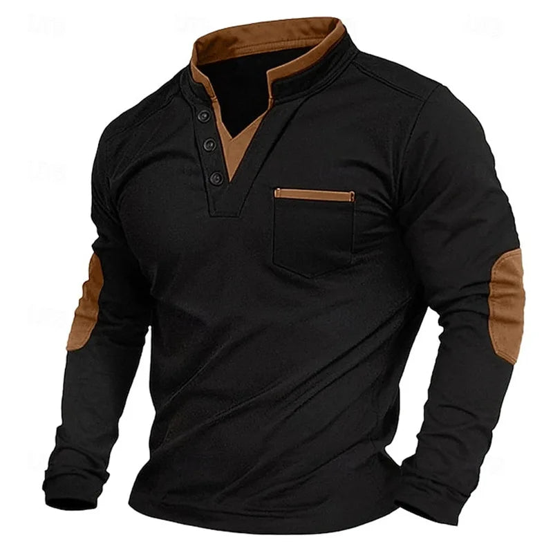 Silvio | Pullover mit Knopfkragen