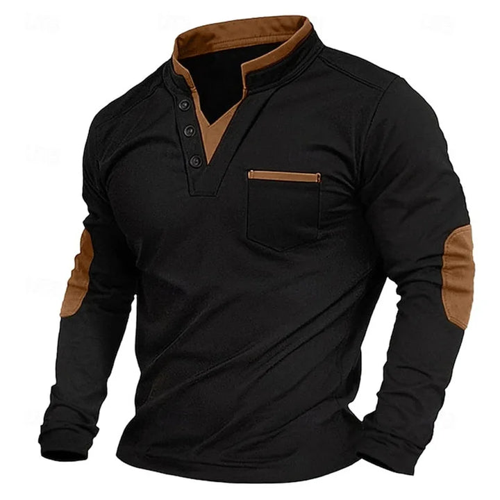 Silvio | Pullover mit Knopfkragen
