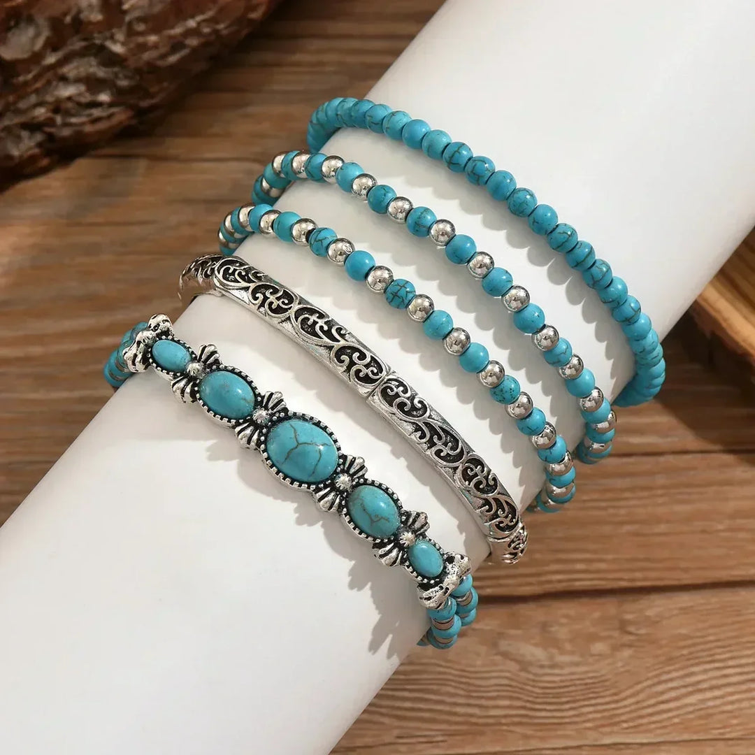 Mirella™ - Boho-Armband-Kollektion mit Türkisen Perlen