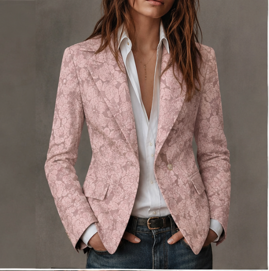 Estelle | Blazer Jacquard in Kaschmir-Optik Enganliegend