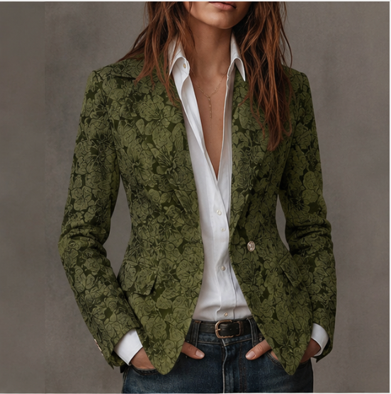 Estelle | Blazer Jacquard in Kaschmir-Optik Tailliert
