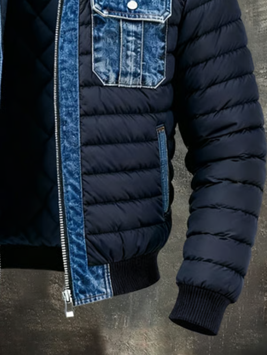 Varel | Hybridjacke aus gestepptem Denim