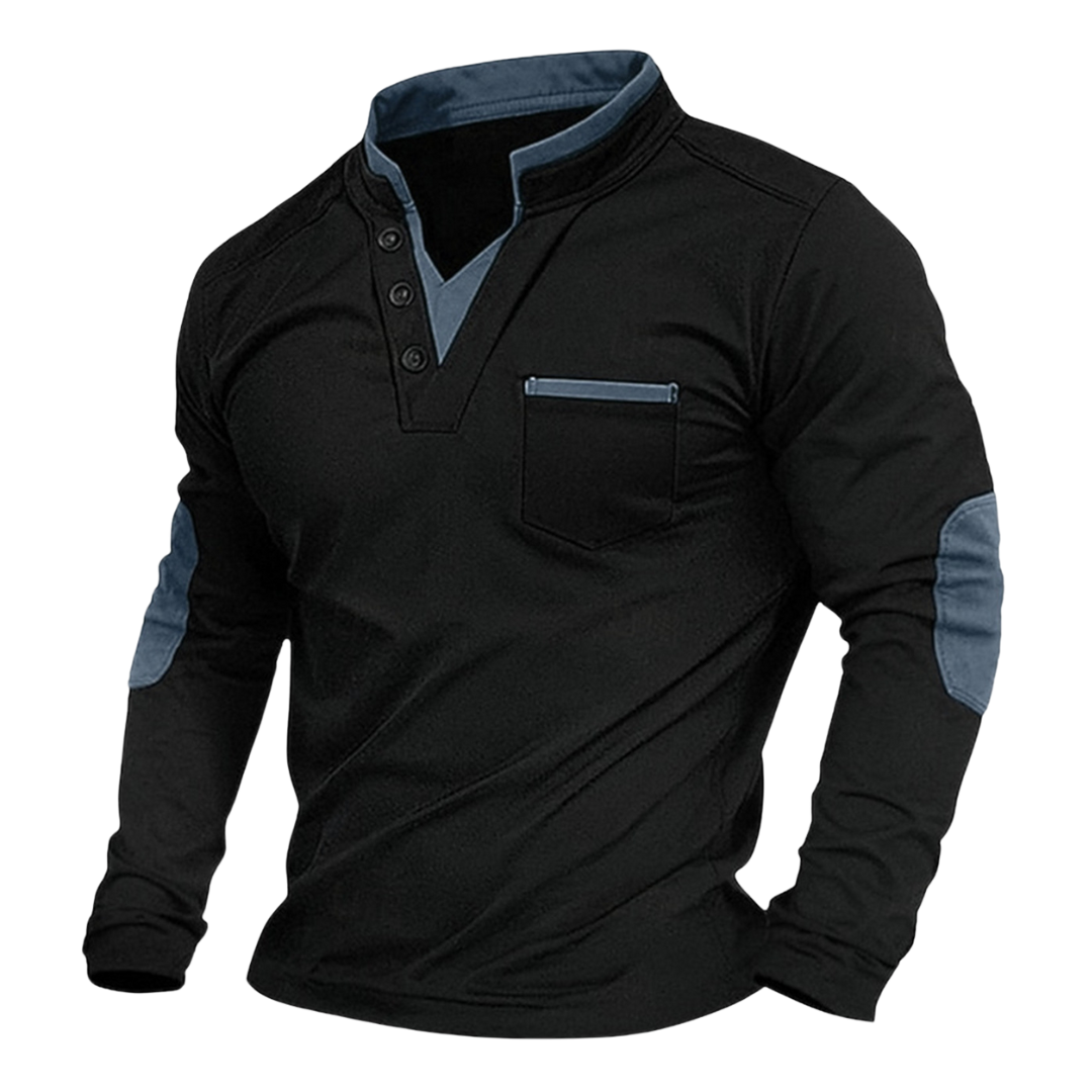 Silvio | Pullover mit Knopfkragen