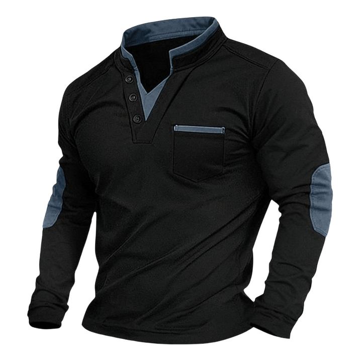 Silvio | Pullover mit Knopfkragen