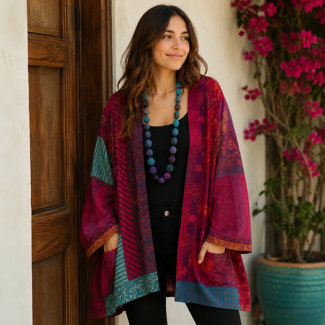 Astrid | Eleganter Drapé-Cardigan