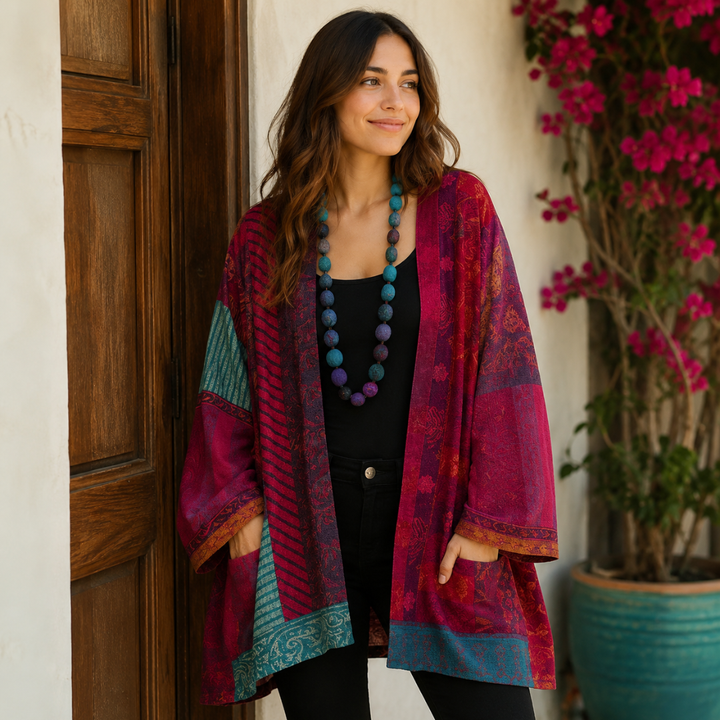 Astrid | Eleganter Drapé-Cardigan
