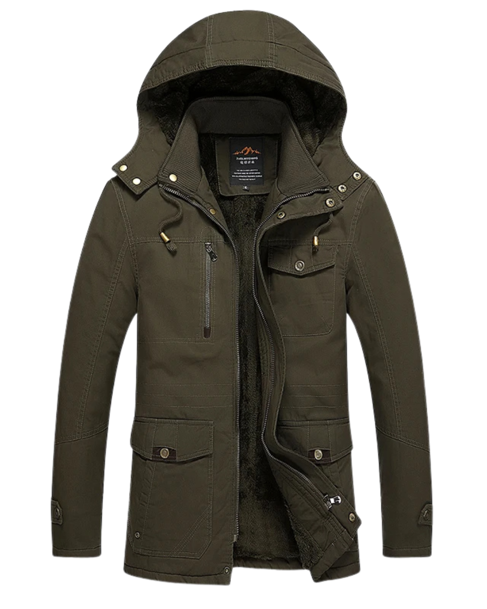 Elegante Baumwoll-Winterjacke mit Fütterung