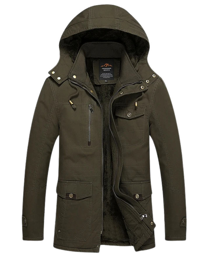 Elegante Baumwoll-Winterjacke mit Fütterung