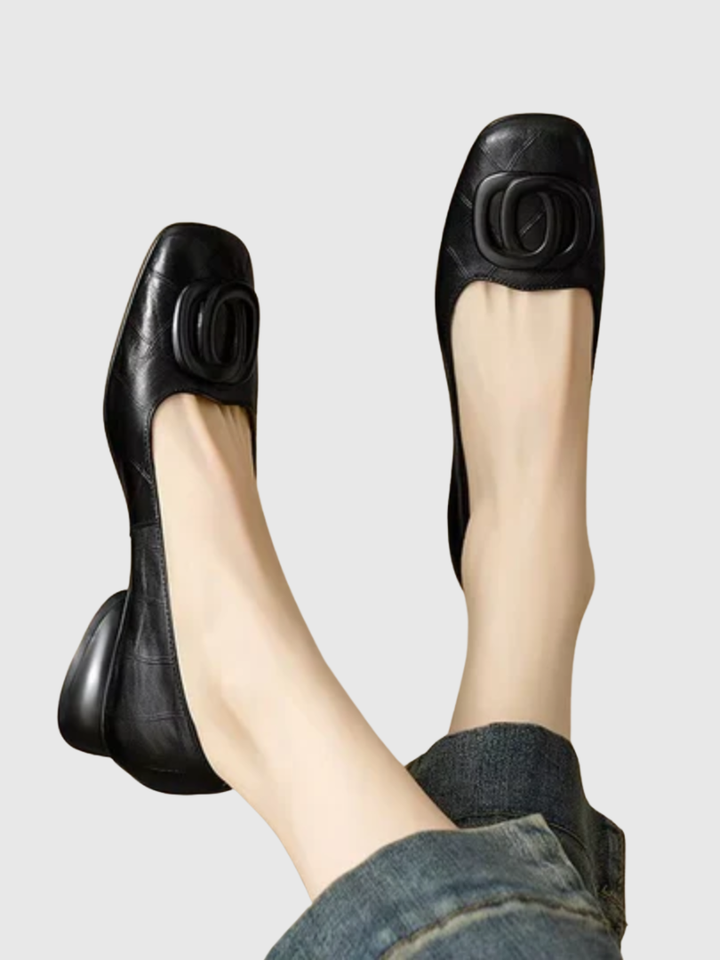Ballerines en Similicuir Bout Carré Margot