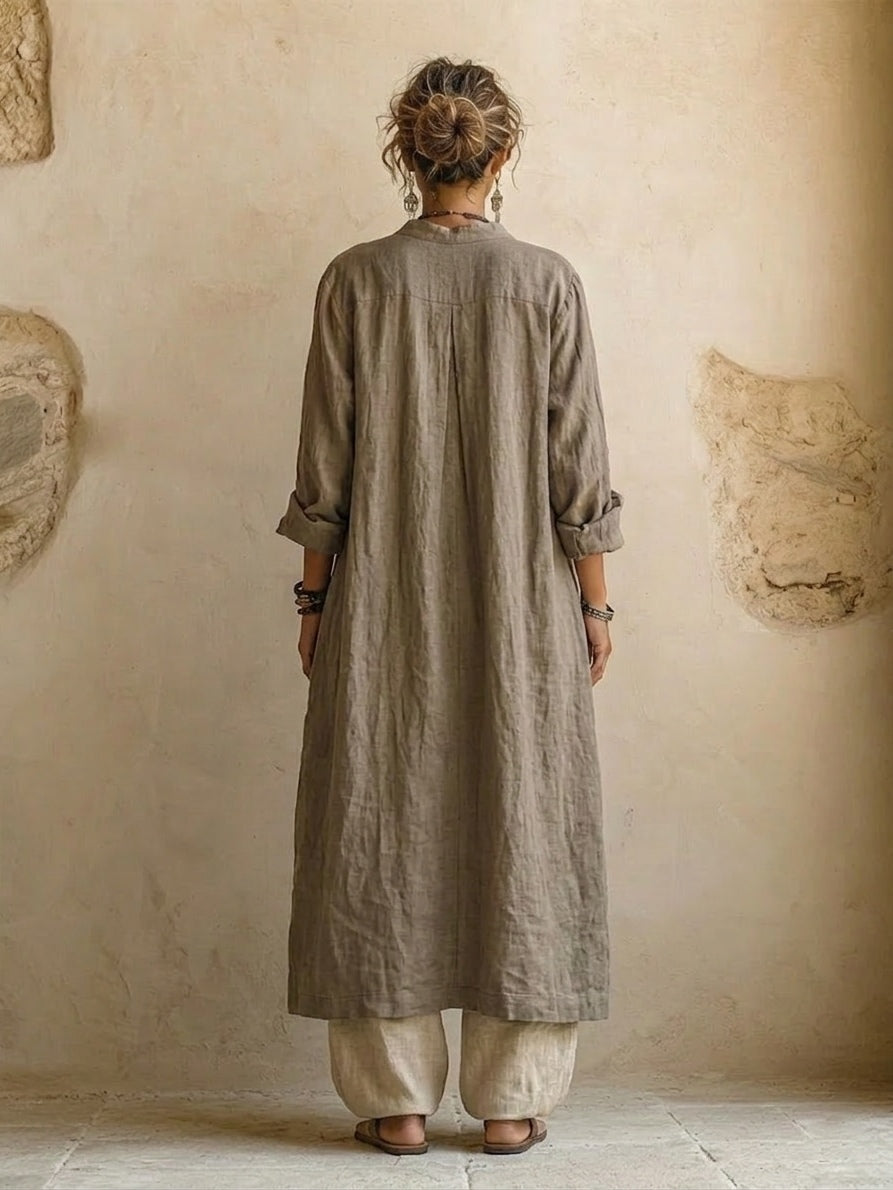 Ensemble Patricia — drei Teile aus Baumwolle und Leinen