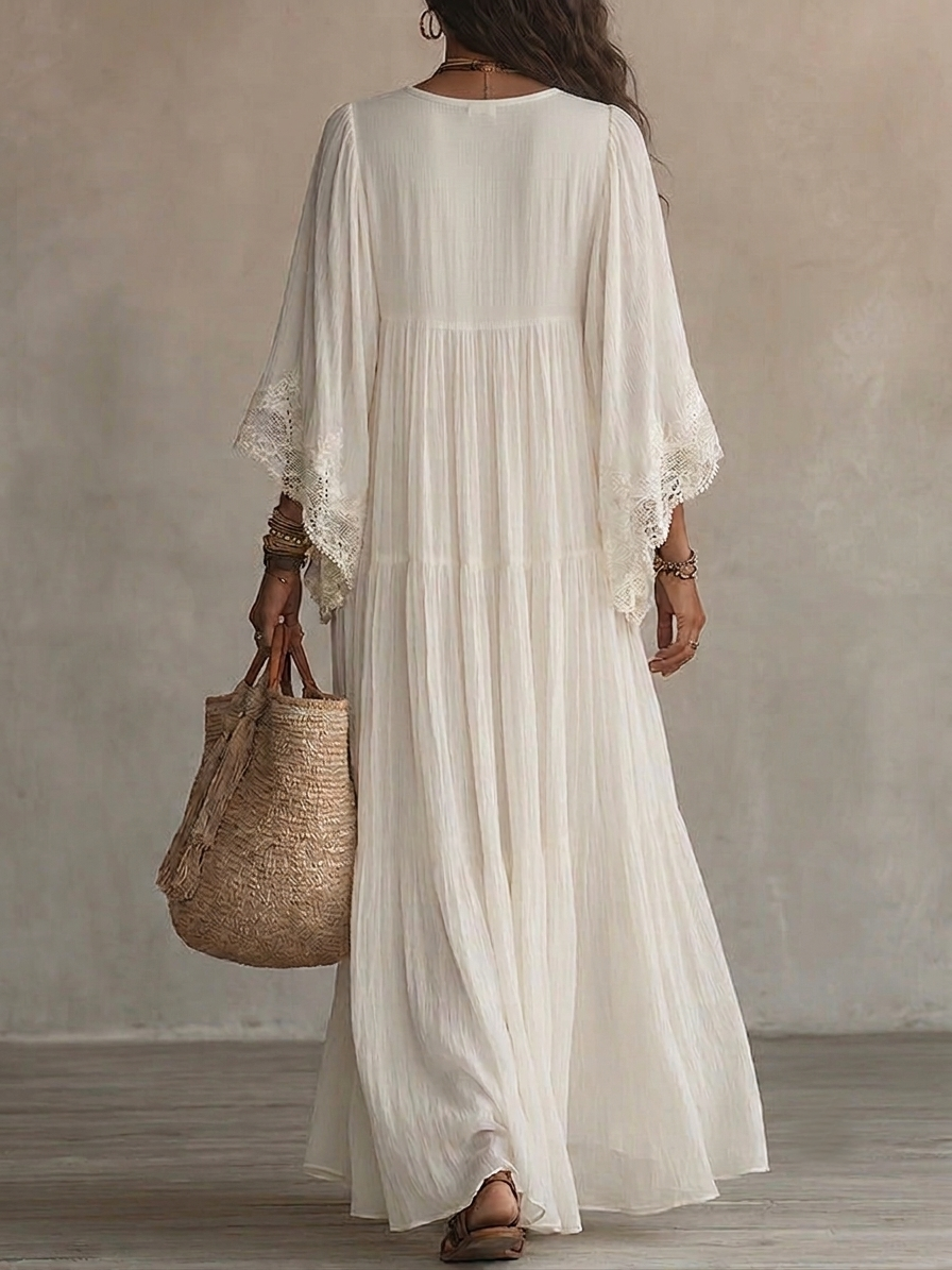 MAXIKLEID MIT SPITZE FÜR FRAUEN