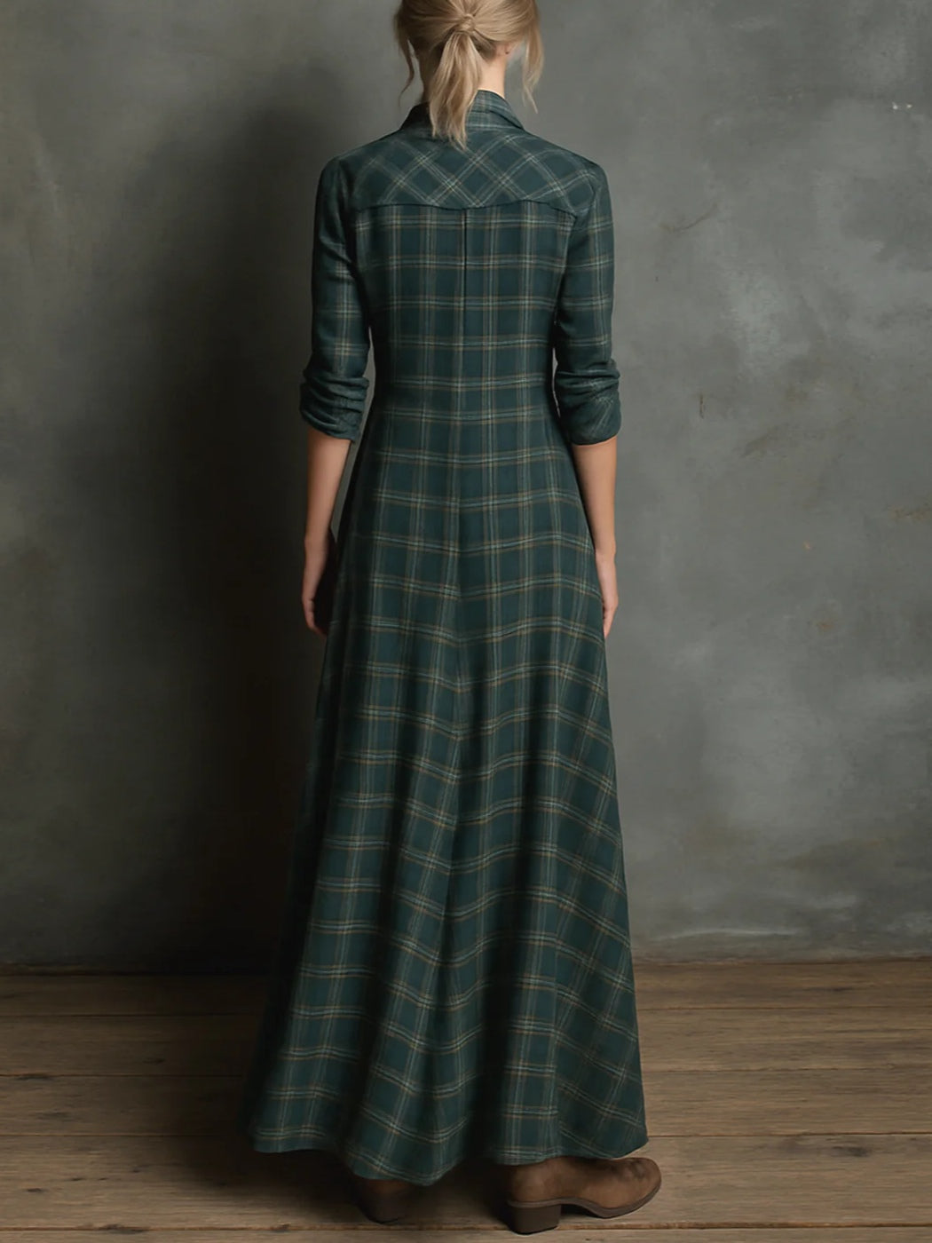 Valentine | Lange Karierte Robe