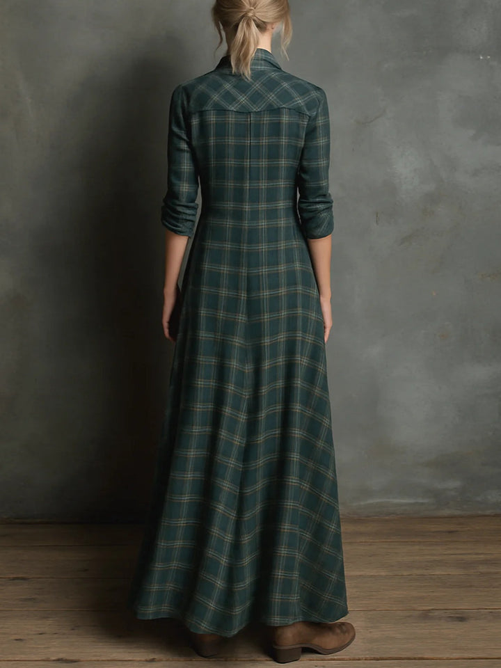 Valentine | Lange Karierte Robe