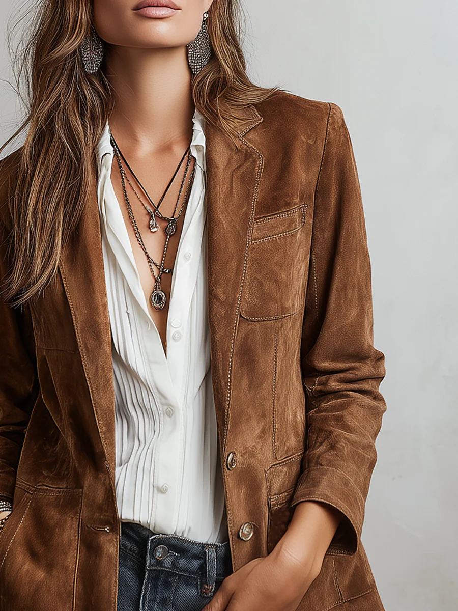 Marcelle | Vintage Brauner Blazer