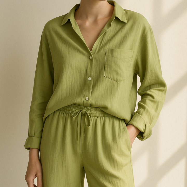 Yvonne™ | 2-teiliges Set - Bluse & weite Hose