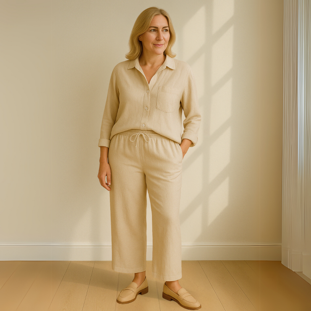Yvonne™ | 2-teiliges Set - Bluse & weite Hose