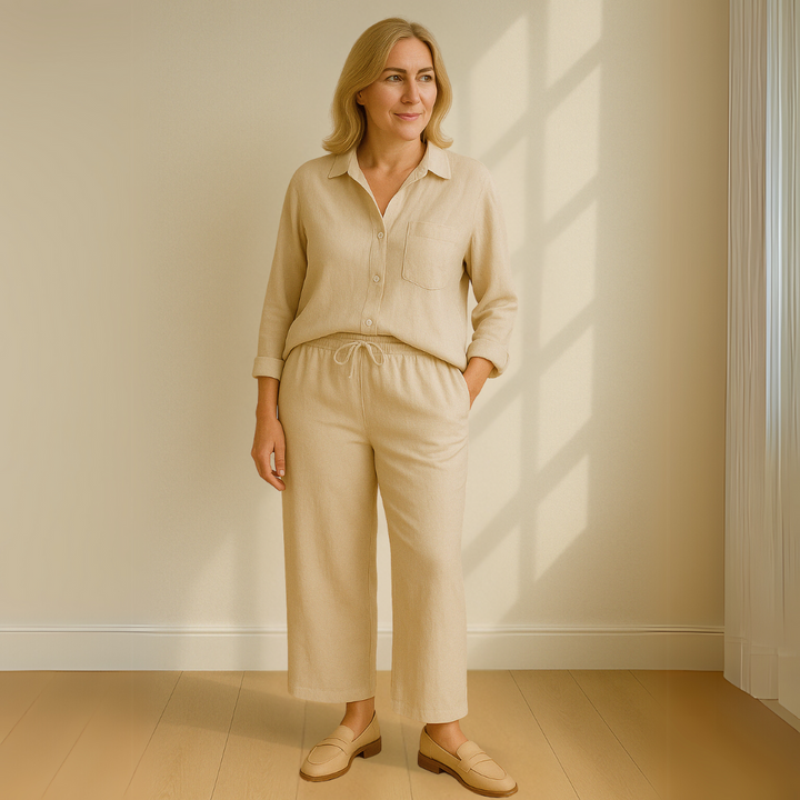 Yvonne™ | 2-teiliges Set - Bluse & weite Hose