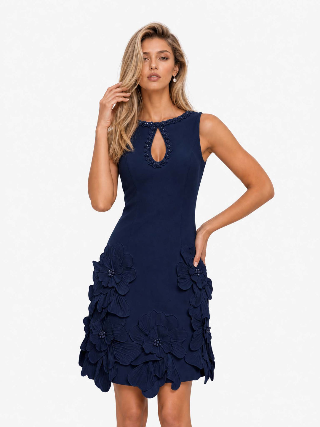 Elegantes Ärmelloses Mini-Kleid mit Ausschnitt