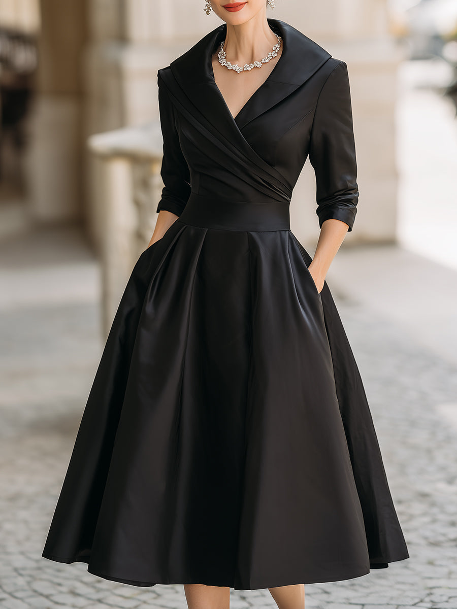 Satin Midi Kleid