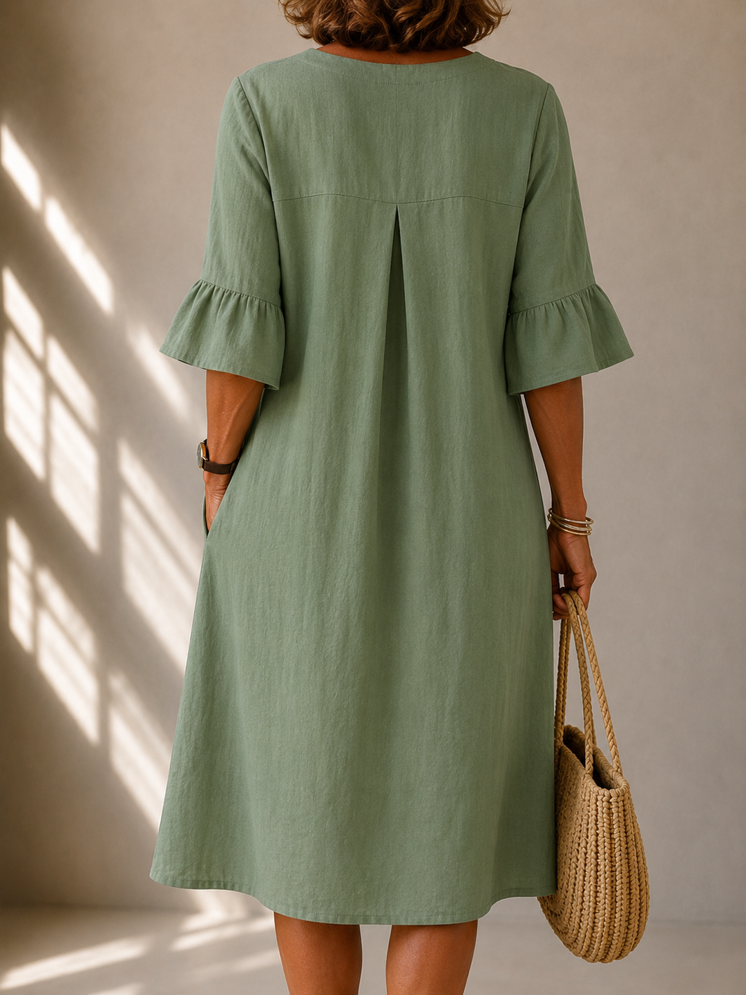 Véronique | Knopfkleid mit Glockenärmeln